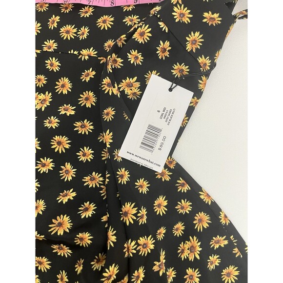 We Wore What Women Spaghetti Strap Cowl Neck Ditsy Dasies Midi Floral Dress 6 - Picture 8 of 15